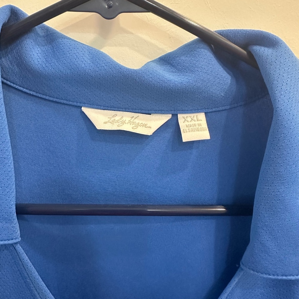 Plus sized golf Blue Polo Shirt XXL